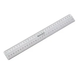 WESTCOTT Regla Grafoplás de 30 cm con borde de acero inoxidable